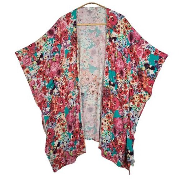 Umgee Multi Colored Floral Kimono - Picture 2 of 7